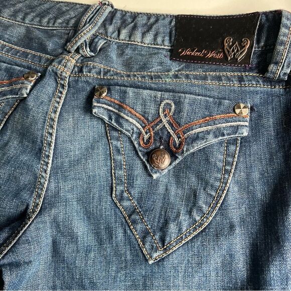 Wicked West Jeans Boot Cut Sz 30 - Picture 7 of 9